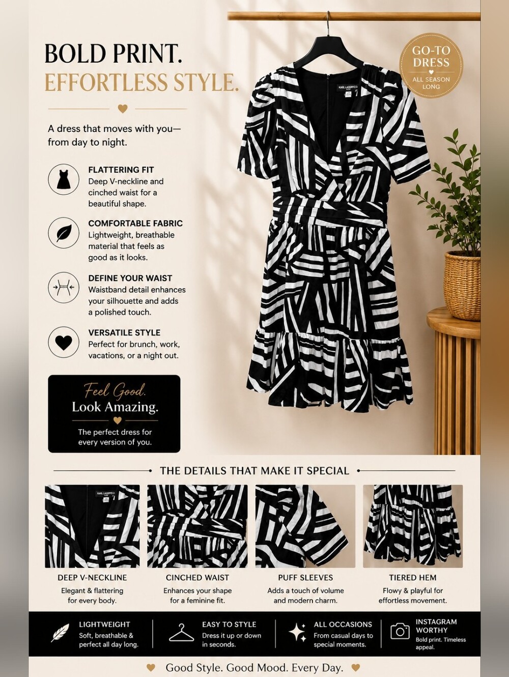 Karl Lagerfeld Black and White Labeled Garment